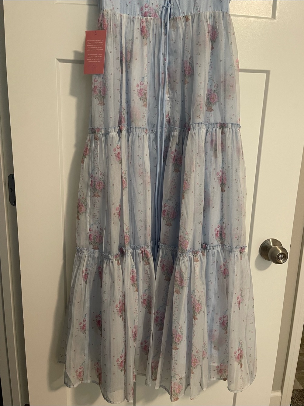 Ivy City Co Light Blue Floral Midi Dress - Picture 8 of 8